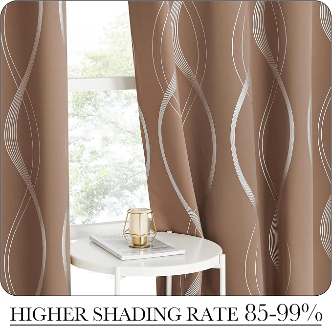 NICETOWN Bedroom Blackout Curtains Panels - Image 4