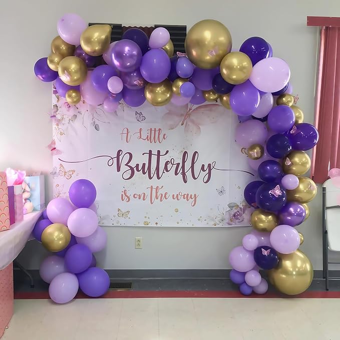 Purple and Gold Balloons, 12 Inch 35PCS Dark Pastel Purple Lavender Balloons - Image 8