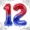 40 Inch Spider Theme Number Foil Balloons, Large Number 12 Balloons by TNCDJKPA