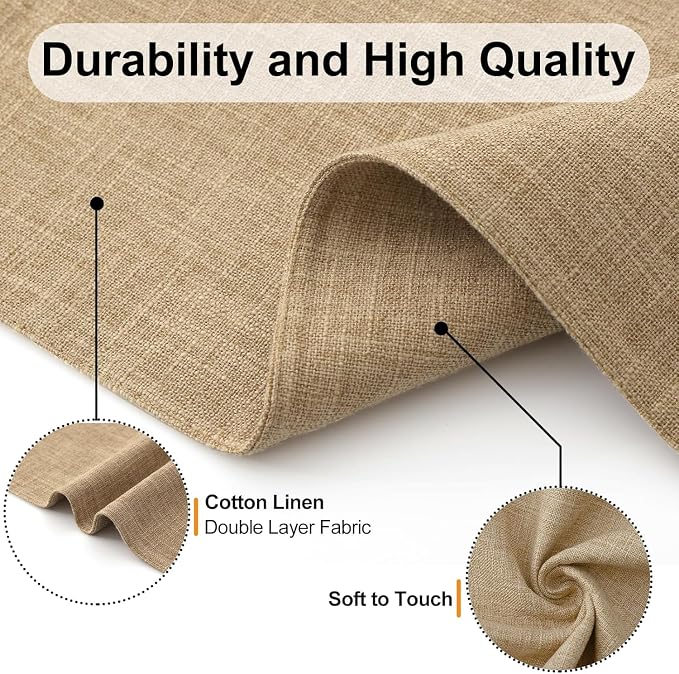Homaxy Cloths Placemats for Dining Table Set of 8, Flaxen | Heat Resistant - Image 4