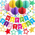 Rouceyxin Birthday Decorations, Colorful Happy Birthday Banner by Rouceyxin