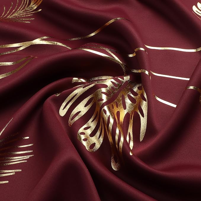 Burgundy Red Blackout Curtains for Living Room 96 Inches Long, Room Darkening - Image 7