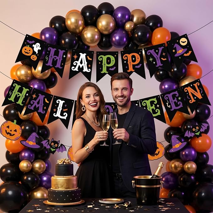 Halloween Banner Spooky Horror Bunting Garland Party Decorations - Image 6