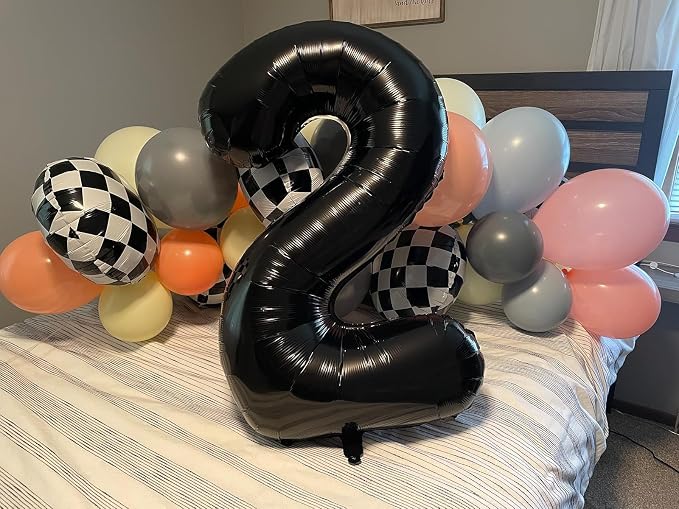 Numbers 10 Balloon 40Inch Black Balloons - Image 3