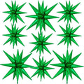 9Pcs Green Star Balloons, Large Explosion Star Foil Balloons, Metallic Green by Dagelar