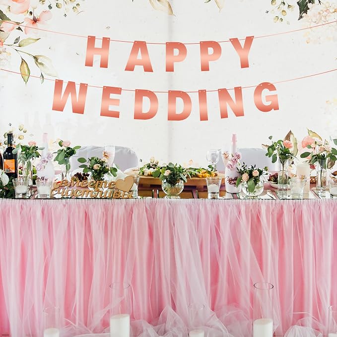 DIY Banner Kit with Letters Bright Rose Gold Customizable Birthday Banners - Image 4