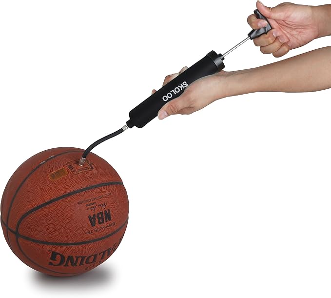 SKOLOO 10" Portable Hand Air Ball Pump Inflator Kit - Image 7