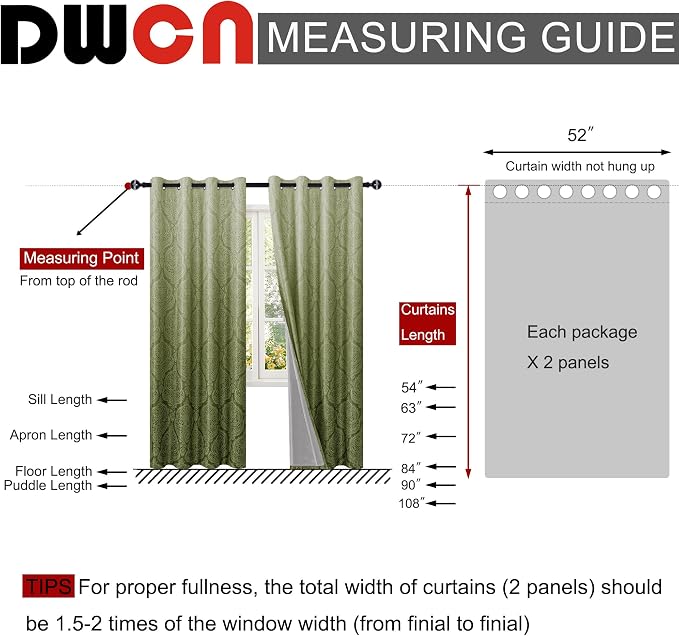 DWCN 100% Blackout Curtains for Bedroom - Image 7
