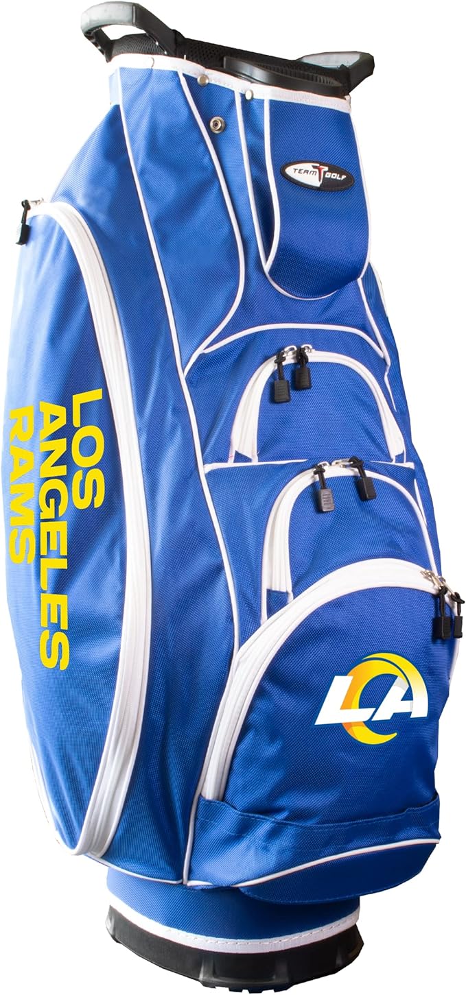 Team Golf NFL Lightweight, 10-Way Club Divider, Spring Action Stand, Insulated Cooler Pocket, Velcro Glove and Umbrella Holder & Lift Assist Handles