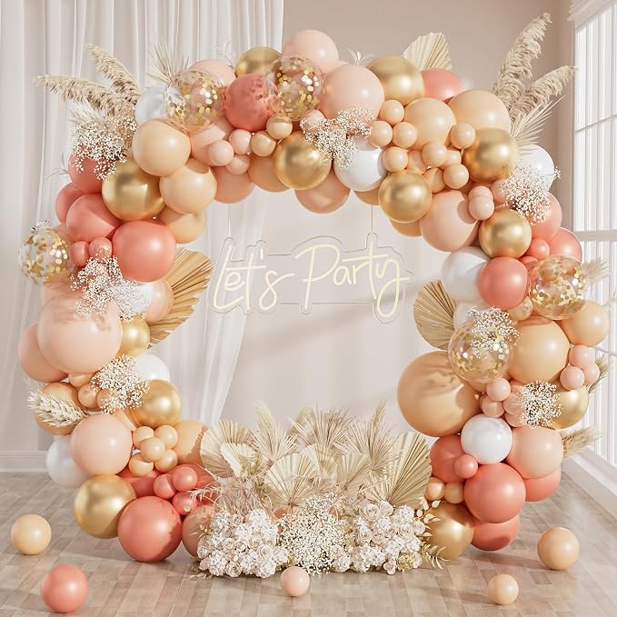 125pcs Peach Balloon Arch Kit by FOTIOMRG