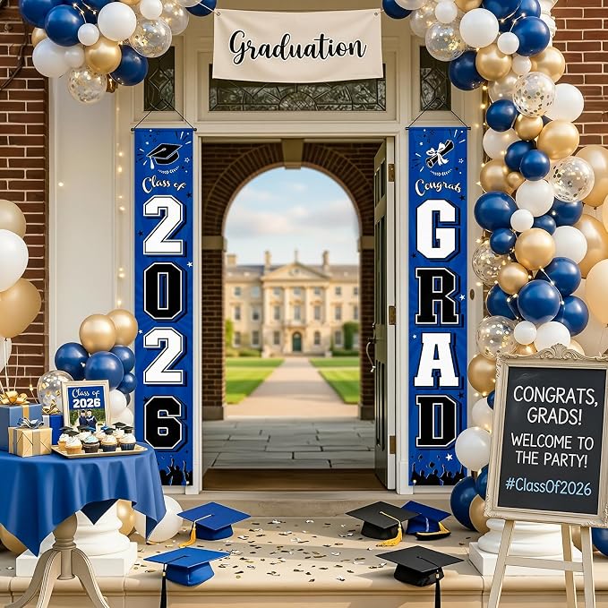 OLANRUN 2026 Graduation Decorations, Graduation Banner Blue Class of 2026 - Image 5