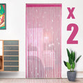 2 Pack 39 x 79 Inch Beaded Curtain String Door Curtains, Hippie Room Decor by Hysenm