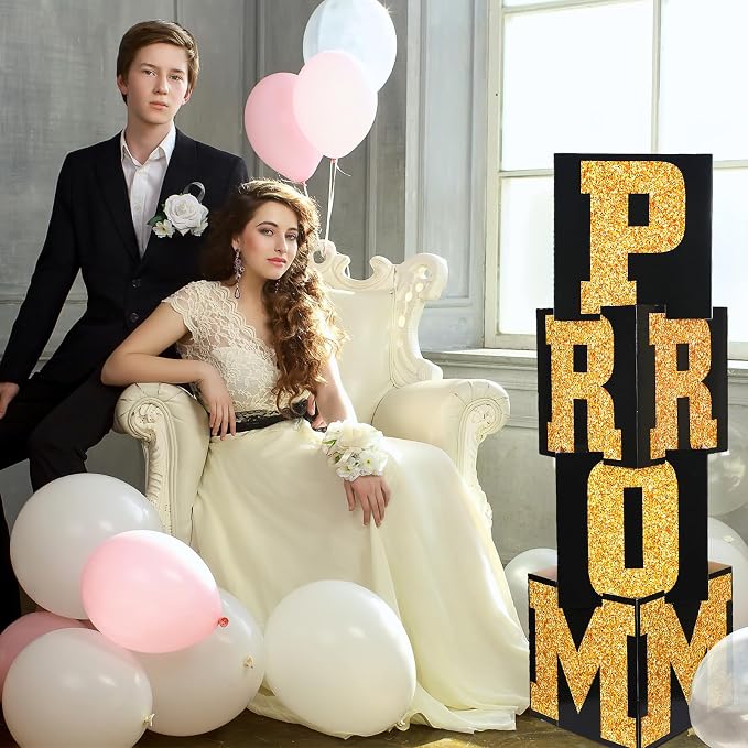 Queekay 8 Pcs Prom Column Standup Photo Booth Decorations 2026 Prom Backdrop - Image 4