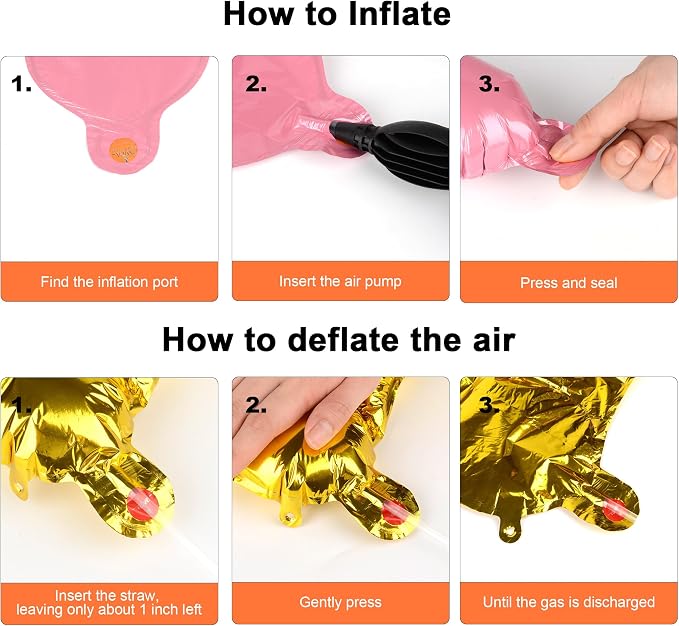 52 pcs Pink Foil Letter Balloons - Image 5