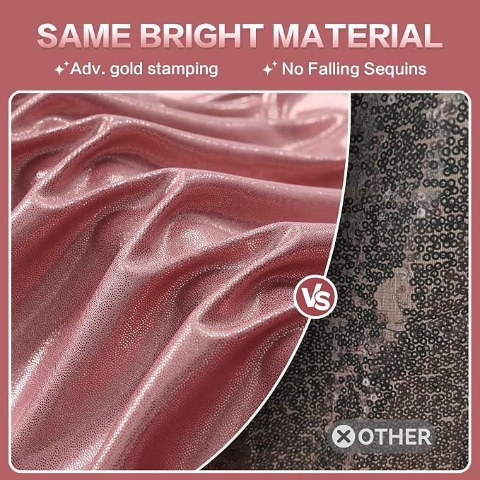 gogoparti 10x10FT Rose Gold Sequin Backdrop Curtain - Image 3