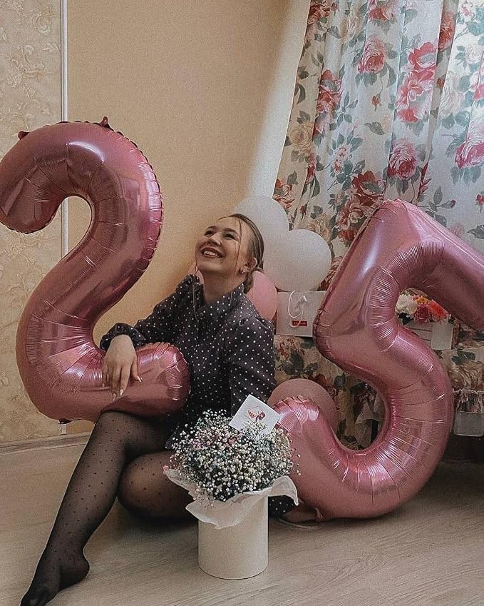 0 Balloon - Pastel Pink Birthday Number Balloons, 40 Inch Decorations | Pastel - Image 2