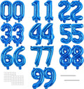 TONIFUL 20 Pcs Number Balloon 2 Set 16 Inch Blue 0-9 Numbers Balloons | Small by TONIFUL