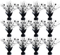 12 Pack Metallic Black Color Foil Star Brust Table Centerpices by Egolot