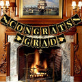 KatchOn Black and Gold Congrats Grad Banner 10 Feet | No DIY, Congratulations by KatchOn