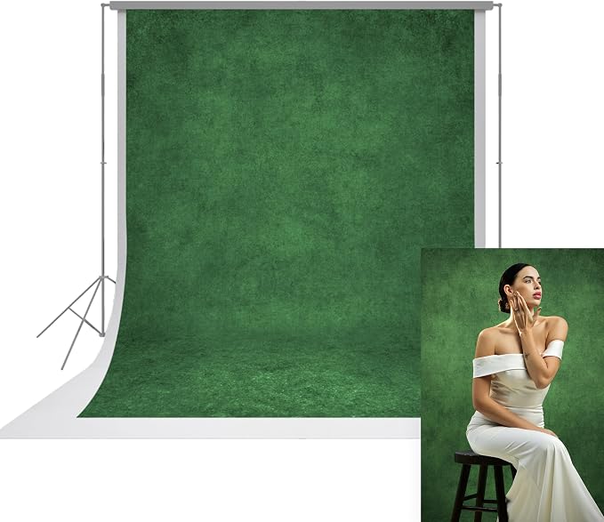 UrcTepics 6×8 ft Green Fabric Photo Backdrops, Classic Abstract Texture Backdrop by UrcTepics