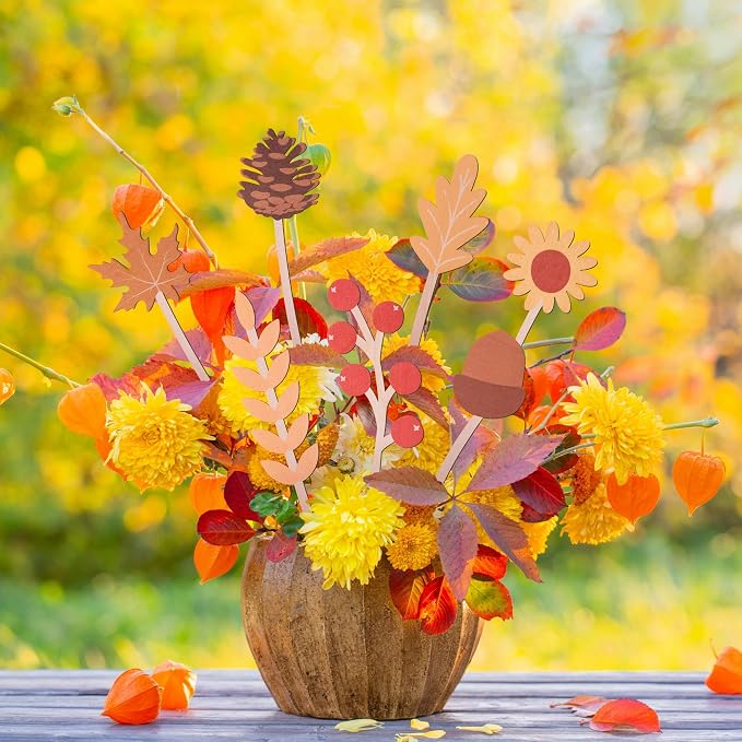 TICIAGA Autumn Leaves Wooden Picks - Image 4