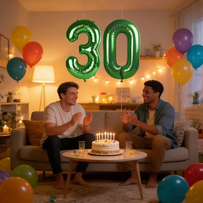Number 50 Balloons 40 Inch for 50th Birthday Party Decoration, Dark Green | - Image 4