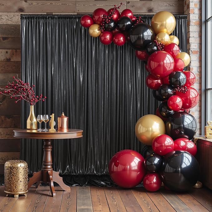 Outpain Thick 20 ft x 10 ft Black Sequin Backdrop Curtain - Image 4