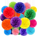 Yeaqee 30 Pcs Multicolor Large Tissue Paper Pom Poms Decorations 14''/ 12''/ by Yeaqee
