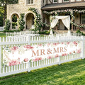 Mr And Mrs Wedding Decor Banner Decorations Party Hanging Sign | Reusable by WETDNGQI