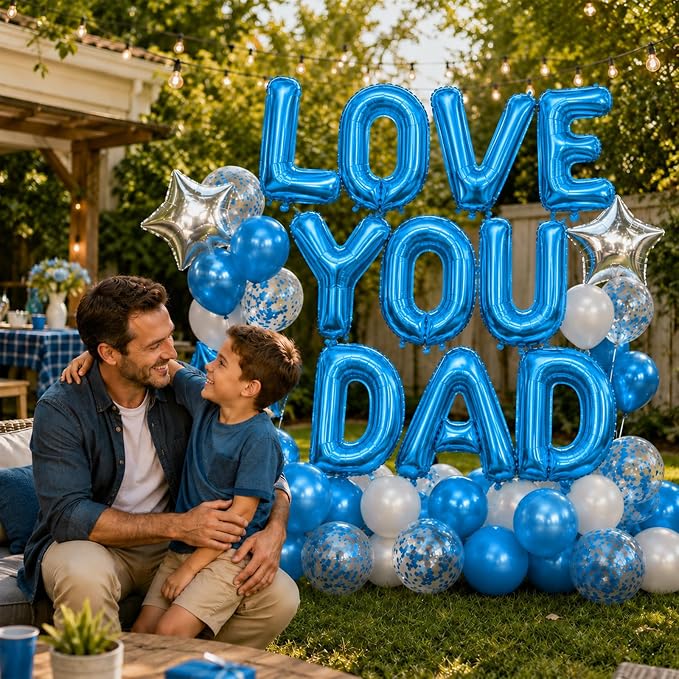 52 Pcs Blue Letter Balloons 16 Inch Mylar Foil Alphabet Letters 2 Sets A- Z - Image 5