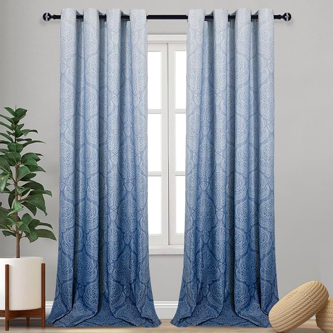 DWCN Blue Room Darkening Curtains by DWCN
