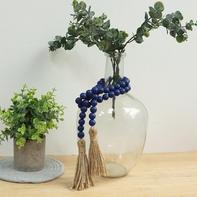 Meplait 39in Wood Bead Garland, Farmhouse Beads - Image 3