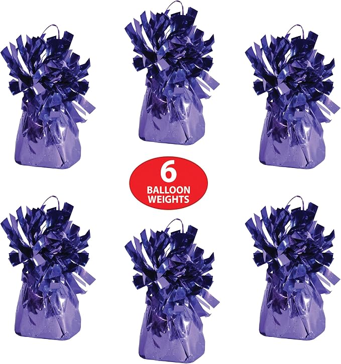 Beistle Metallic Wrapped Balloon Weight – 6 Pack, Lavender Purple Balloon - Image 4