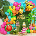 Tropical Hawaiian Summer Balloon Garland Arch Kit 152Pcs, Hot Pink Orange by Unknown