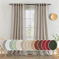 MIULEE Burlywood Birch Linen Curtains 52x108 Inch Long 2 Panels by MIULEE