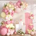 152Pcs Pink and Yellow Balloons Arch Kit Different Size | Pastel Light Pink by OUDDYLIFE