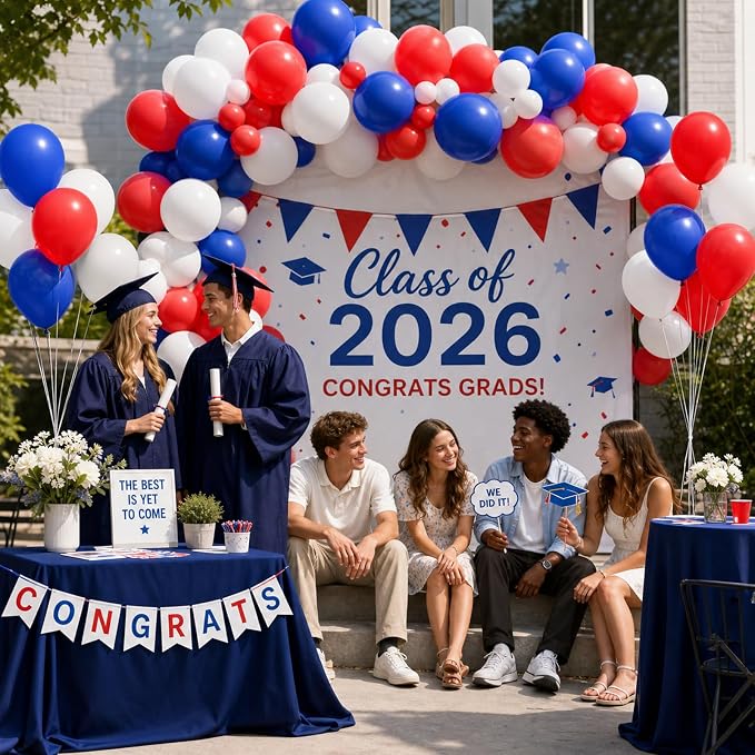 KBZVNAF Red White and Blue Balloons 60 Pack 12 inch | 4th of July Decorations - Image 5