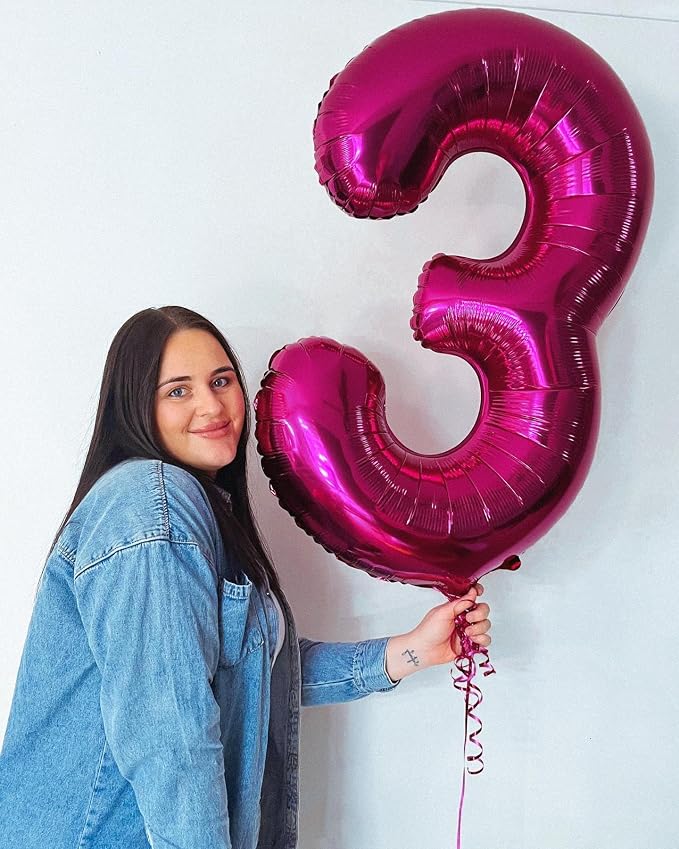 Hot Pink Number 4 Balloon 40 Inch - Image 7