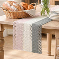 Artoid Mode Grey Beige Pink Farmhouse Rustic Table Runner 12x90 Inch | Holiday by ArtoidMode
