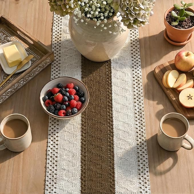 Artoid Mode Coffee Farmhouse Rustic Table Runner 12x72 Inch | Seasonal Holiday - Image 8