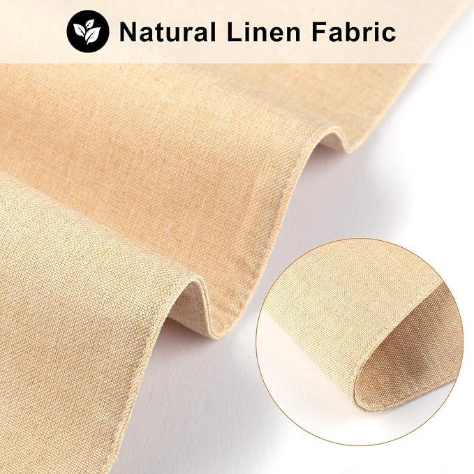 Cloth Placemats Set of 6, Cotton Linen Blend Machine Washable Durable Linen - Image 3
