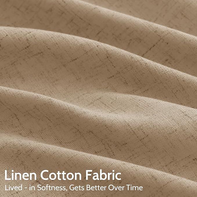 Sand Beige Curtains 63 Inch Length - Image 4