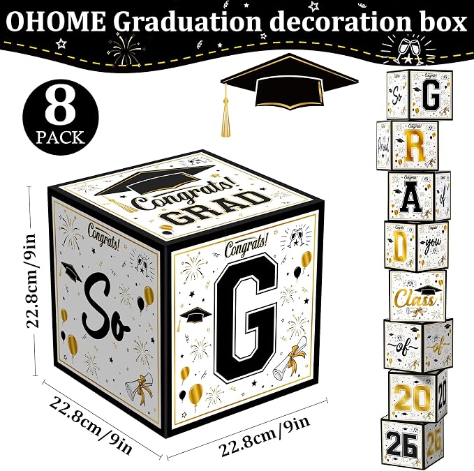 OHOME 8 Pack Graduation Decorations 2026 2027 - Image 3