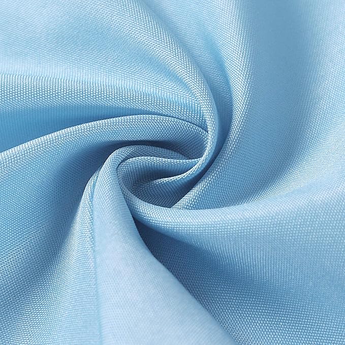 132 inch Round Tablecloth Washable Polyester Table Cloth Decorative Table Cover for Wedding Party Dining Banquet（132 inch,Blue Mist）