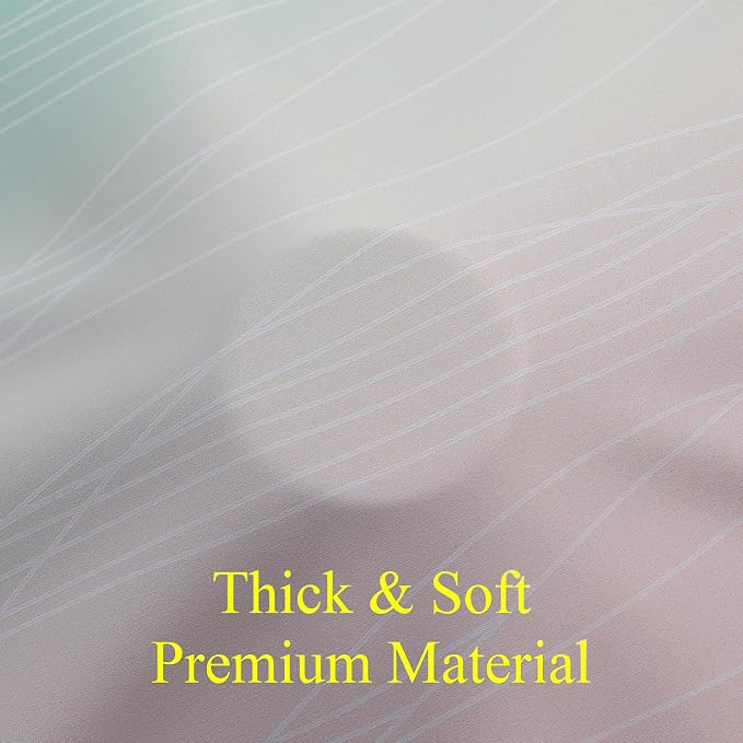 Pink and Teal Blackout Curtains 45 Inch Length, Full Light Blocking Gradient - Image 8