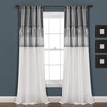 Lush Decor Night Sky Window Curtain Panel, Single 42"W x 95"L Gray & White by LushDecor
