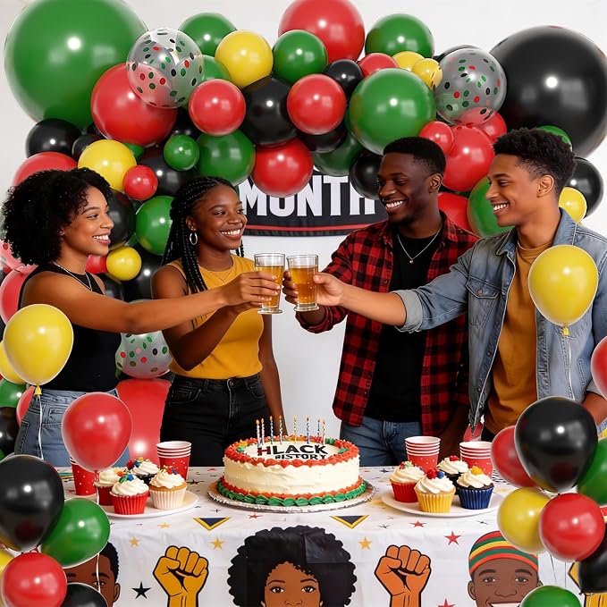Amandir 153 Pcs Black History Month Decorations Balloon Arch Garland Kit - Image 6