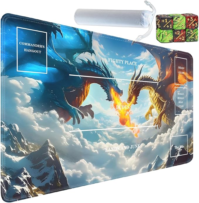 for TCG Playmat with Zones, Non-Slip Rubber Bottom Trading Card Game Mat with by Unknown