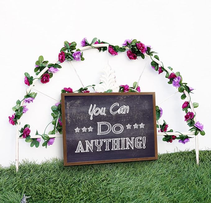 Artificial Flower Garland 8pcs 8.2ft Rose Vine Decor, Hanging Faux Roses String - Image 6