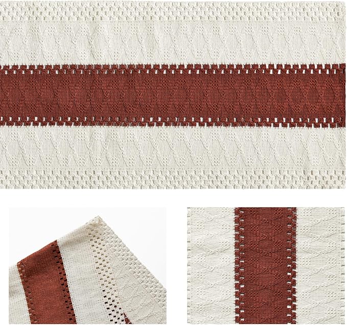 Artoid Mode Caramel Farmhouse Rustic Table Runner 12x120 Inch | Seasonal - Image 6